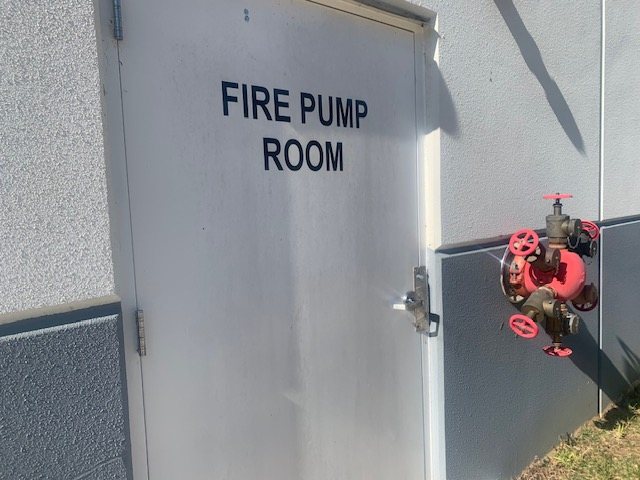 Fire pump room door