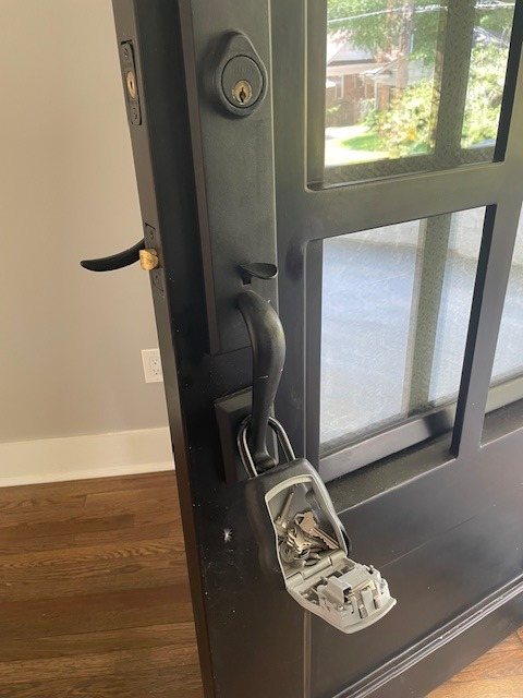Lockbox on front door